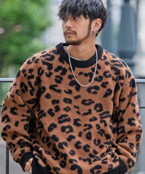 SILVER BULLET（シルバーバレット）の「『SILVER BULLET SELECT AP/シルバーバレットセレクト』総柄シャギークルーネックニット（ニット/セーター・メンズ・グリーン/ライトブラウン/ブラック/イエロー系1/ブルー/ワインレッド/パープル/チャコールグレー/ネイビー/ベージュ・LL/L/M）」の5枚目の写真