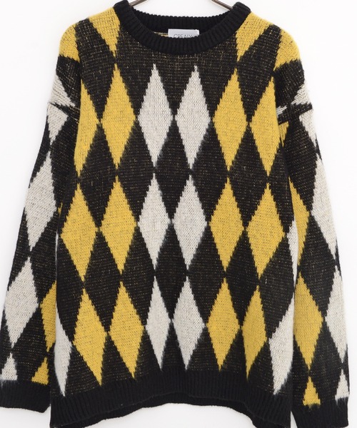 SILVER BULLET（シルバーバレット）の「『SILVER BULLET SELECT AP/シルバーバレットセレクト』総柄シャギークルーネックニット（ニット/セーター・メンズ・グリーン/ライトブラウン/ブラック/イエロー系1/ブルー/ワインレッド/パープル/チャコールグレー/ネイビー/ベージュ・LL/L/M）」の21枚目の写真