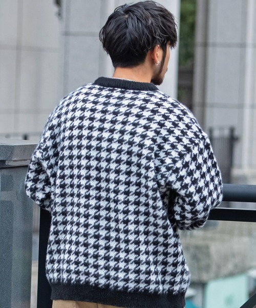 SILVER BULLET（シルバーバレット）の「『SILVER BULLET SELECT AP/シルバーバレットセレクト』総柄シャギークルーネックニット（ニット/セーター・メンズ・グリーン/ライトブラウン/ブラック/イエロー系1/ブルー/ワインレッド/パープル/チャコールグレー/ネイビー/ベージュ・LL/L/M）」の15枚目の写真