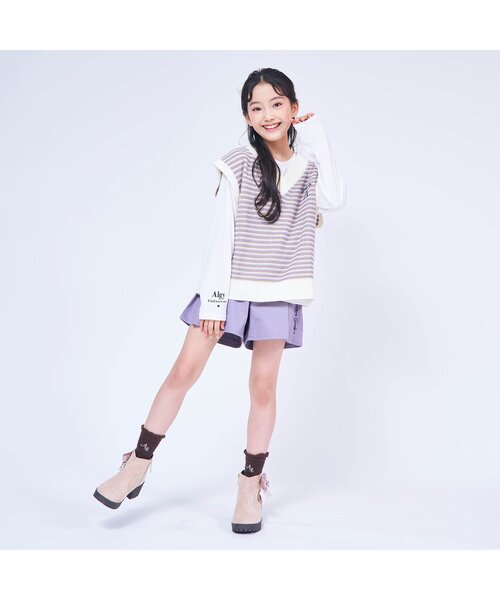 algy(アルジー)の「モノグラムクルーソックス(ソックス/靴下・キッズ・ブラウン/ブラック/オフホワイト・21/24)」の4枚目の写真