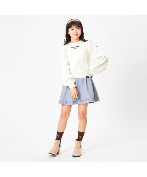algy(アルジー)の「モノグラムクルーソックス(ソックス/靴下・キッズ・ブラウン/ブラック/オフホワイト・21/24)」の7枚目の写真