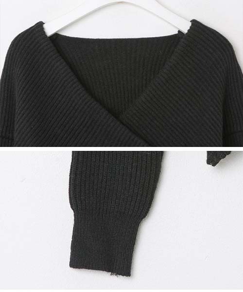SONA（ソナ）の「SONYUNARA クロスデザインオフショルダーニット（ニット/セーター・レディース・ピンク/ブラック/グレー・ONE SIZE）」の12枚目の写真