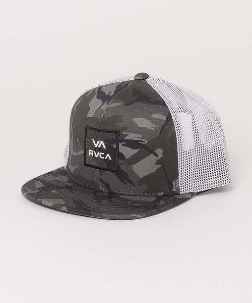 RVCA(ルーカ)の「RVCA キッズ VA ALL THE WAY TRUCKER BOYS キャップ【2023年春夏モデル】/ルーカキッズ帽子(キャップ・キッズ・ブラック/ブラック×ホワイト・FREE)」の1枚目の写真