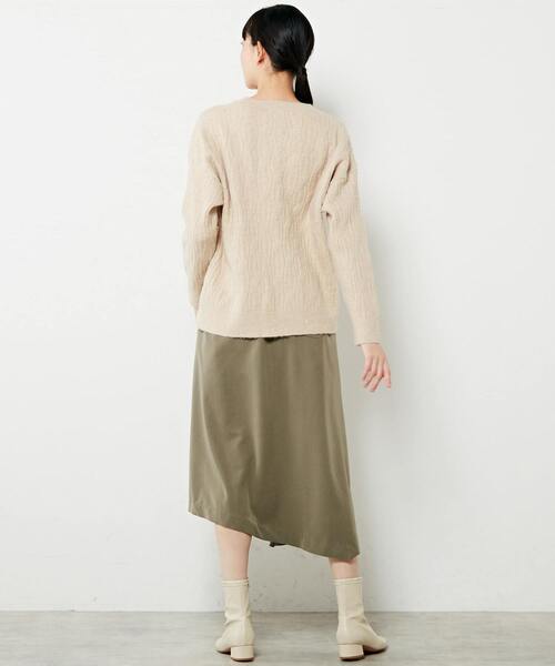 MELROSE claire(メルローズ クレール)の「【透かし柄ラメニットチュニック】(ニット/セーター・レディース・ブルー/グレー/ベージュ/パープル・FREE)」の9枚目の写真