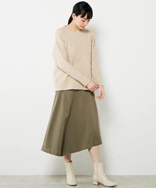 MELROSE claire(メルローズ クレール)の「【透かし柄ラメニットチュニック】(ニット/セーター・レディース・ブルー/グレー/ベージュ/パープル・FREE)」の11枚目の写真