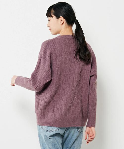 MELROSE claire(メルローズ クレール)の「【透かし柄ラメニットチュニック】(ニット/セーター・レディース・ブルー/グレー/ベージュ/パープル・FREE)」の17枚目の写真