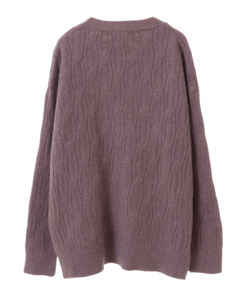 MELROSE claire(メルローズ クレール)の「【透かし柄ラメニットチュニック】(ニット/セーター・レディース・ブルー/グレー/ベージュ/パープル・FREE)」の20枚目の写真