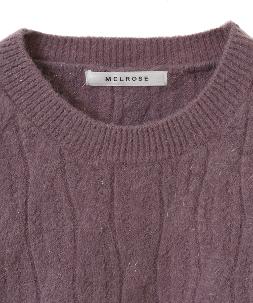 MELROSE claire(メルローズ クレール)の「【透かし柄ラメニットチュニック】(ニット/セーター・レディース・ブルー/グレー/ベージュ/パープル・FREE)」の21枚目の写真