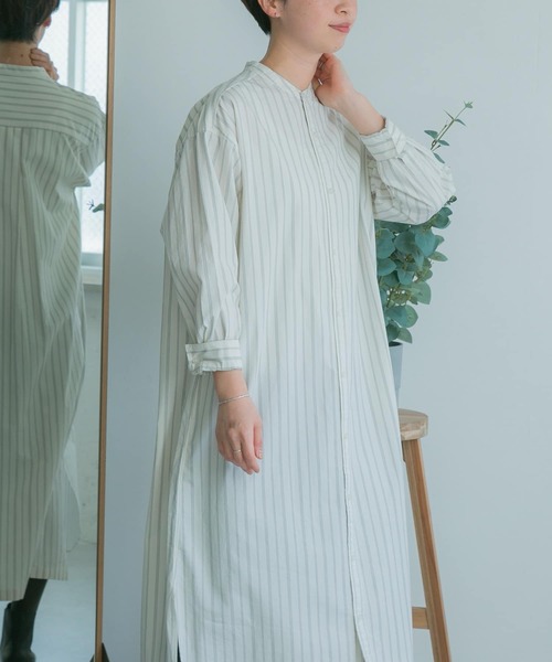 DOORS ロング シャツ ワンピース 長袖 ストライプ FORK&SPOON URBAN RESEARCH DOORS（アーバンリサーチドアーズ）の