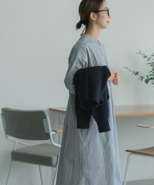 DOORS ロング シャツ ワンピース 長袖 ストライプ FORK&SPOON 楽天市場】FORK＆SPOON ストライプBCシャツワンピース／アーバン