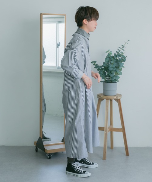 DOORS ロング シャツ ワンピース 長袖 ストライプ FORK&SPOON URBAN RESEARCH DOORS（アーバンリサーチドアーズ）の