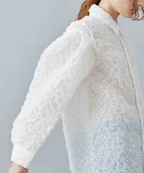 BELPER（ベルパー）の「【BELPER/(ベルパー)】シュリンクシャツジャケット（その他アウター・レディース・ホワイト/ブラック・FREE）」の12枚目の写真