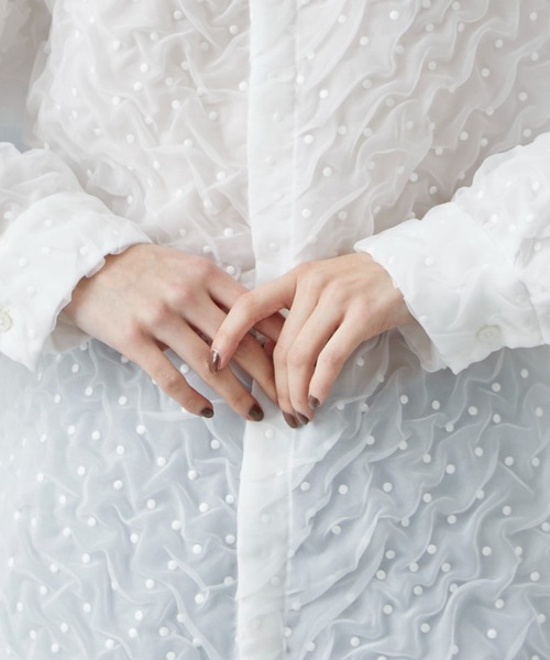 BELPER（ベルパー）の「【BELPER/(ベルパー)】シュリンクシャツジャケット（その他アウター・レディース・ホワイト/ブラック・FREE）」の20枚目の写真