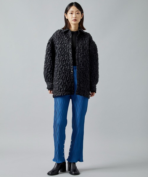 BELPER（ベルパー）の「【BELPER/(ベルパー)】シュリンクシャツジャケット（その他アウター・レディース・ホワイト/ブラック・FREE）」の8枚目の写真