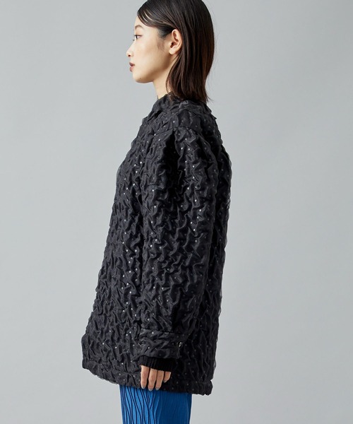 BELPER（ベルパー）の「【BELPER/(ベルパー)】シュリンクシャツジャケット（その他アウター・レディース・ホワイト/ブラック・FREE）」の6枚目の写真