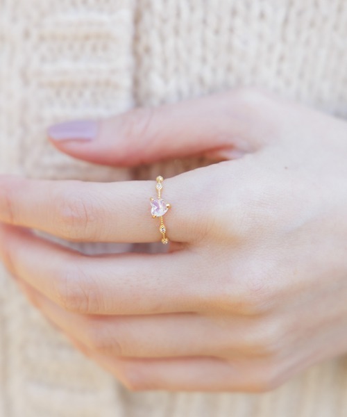 flower（フラワー）の「クリスタルハートリング（リング・レディース・ゴールド・FREE）」の5枚目の写真