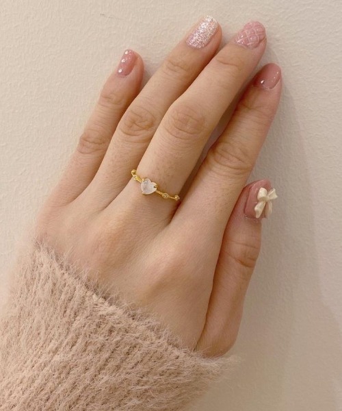 ハート型ゴールドリング 5g ハートリング ゴールド プラチナ】K18 Pt950 ゴールドリング