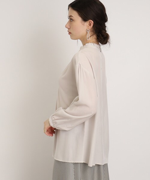 DRESKIP（ドレスキップ）の「◆フリルスタンドカラーブラウス（シャツ/ブラウス・レディース・ブラック/ライトグリーン/ライトグレー・02/03）」の14枚目の写真