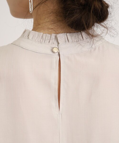 DRESKIP（ドレスキップ）の「◆フリルスタンドカラーブラウス（シャツ/ブラウス・レディース・ブラック/ライトグリーン/ライトグレー・02/03）」の7枚目の写真