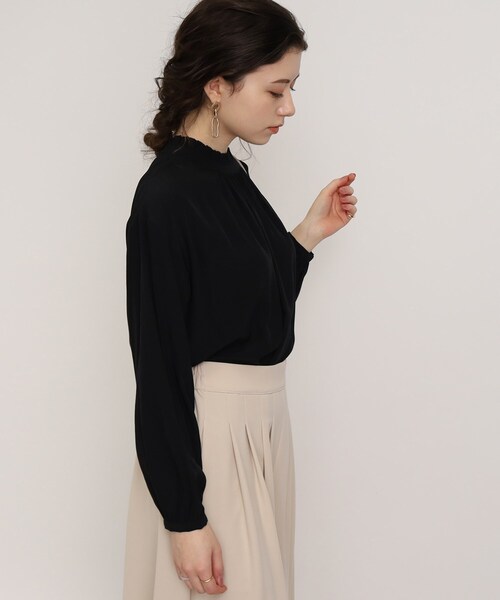 DRESKIP（ドレスキップ）の「◆フリルスタンドカラーブラウス（シャツ/ブラウス・レディース・ブラック/ライトグリーン/ライトグレー・02/03）」の19枚目の写真