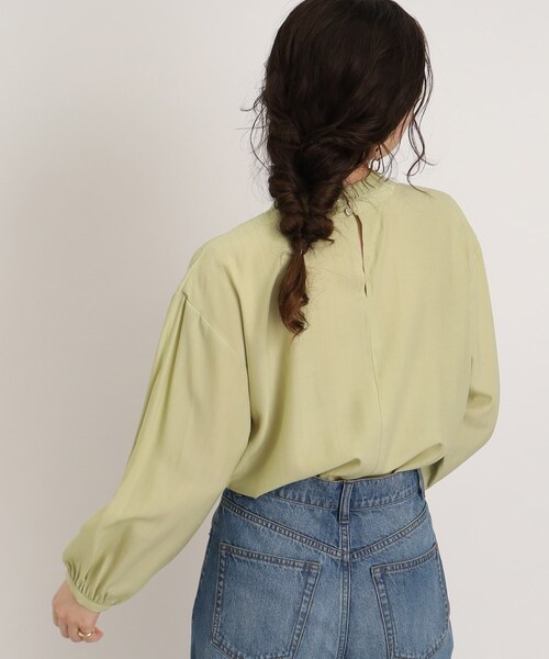 DRESKIP（ドレスキップ）の「◆フリルスタンドカラーブラウス（シャツ/ブラウス・レディース・ブラック/ライトグリーン/ライトグレー・02/03）」の16枚目の写真
