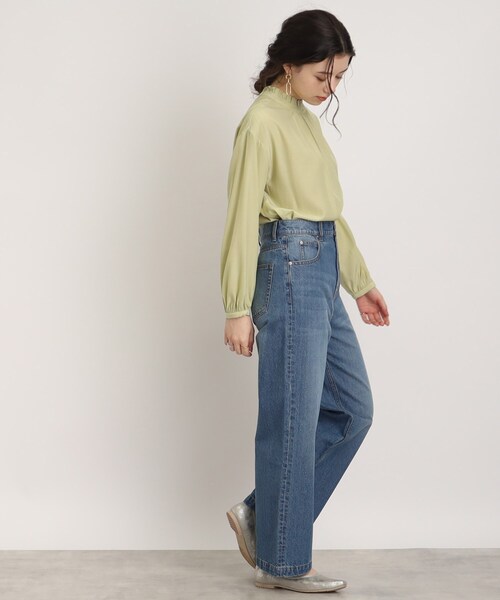 DRESKIP（ドレスキップ）の「◆フリルスタンドカラーブラウス（シャツ/ブラウス・レディース・ブラック/ライトグリーン/ライトグレー・02/03）」の9枚目の写真