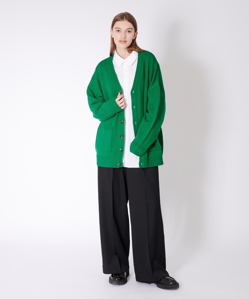 ONCILY(オンシェリー)の「OVER SIZED COLOR KNIT CARDIGAN / オーバーサイズカラーニットカーディガン(カーディガン/ボレロ・メンズ・グリーン/マスタード/アイボリー/ライトブルー・LARGE/MEDIUM)」の22枚目の写真