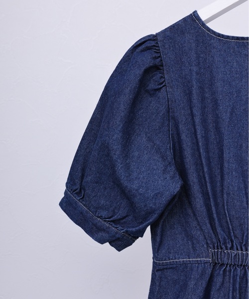 ap retro（アプレトロ）の「ウエストタックデニムワンピース（ワンピース・レディース・インディゴブルー/ブラック/ブラック系その他/ブルー/ライトブルー・FREE）」の16枚目の写真