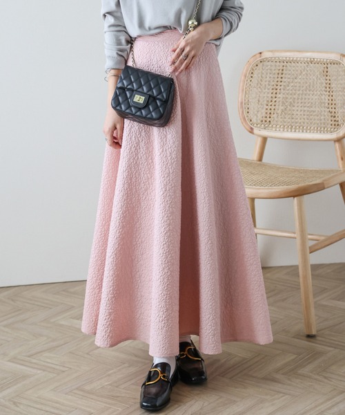 AMELY(エミリー)の「Aラインスカート(スカート・レディース・ブラック/グレー/オレンジ/ピンク/アイボリー・M/L)」の4枚目の写真