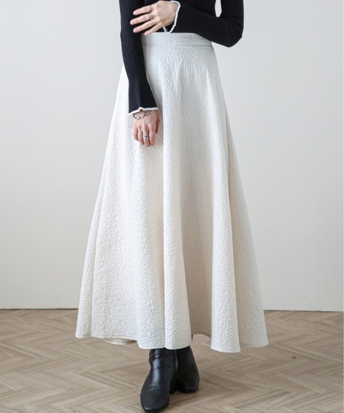 AMELY(エミリー)の「Aラインスカート(スカート・レディース・ブラック/グレー/オレンジ/ピンク/アイボリー・M/L)」の2枚目の写真