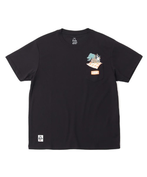 CHUMS（チャムス）の「CHUMS/チャムス Picnic Booby Pocket T-Shirt Tシャツ/半袖 アウトドア/キャンプ CH01-2192（Tシャツ/カットソー・メンズ・ブラック/レッド/グリーン/ホワイト・XXL/M/L/XL）」の22枚目の写真