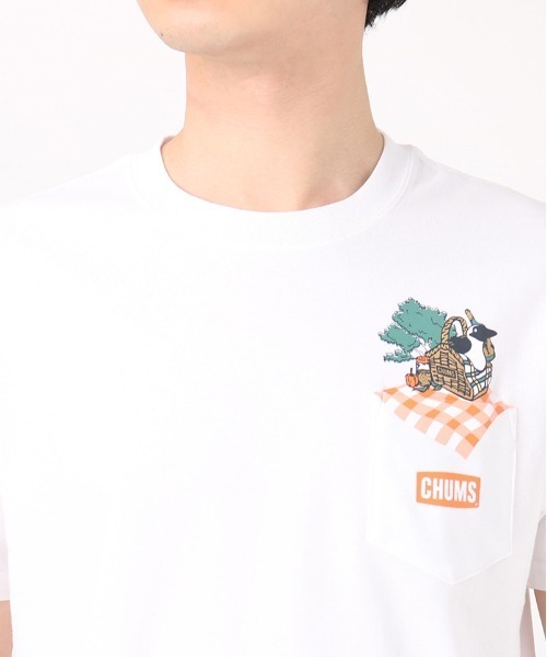 CHUMS（チャムス）の「CHUMS/チャムス Picnic Booby Pocket T-Shirt Tシャツ/半袖 アウトドア/キャンプ CH01-2192（Tシャツ/カットソー・メンズ・ブラック/レッド/グリーン/ホワイト・XXL/M/L/XL）」の13枚目の写真