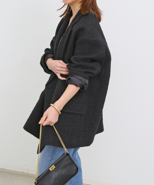 deuxieme classe Oversized ツイード ジャケット Oversized ツイード ジャケット（その他アウター）｜Deuxieme