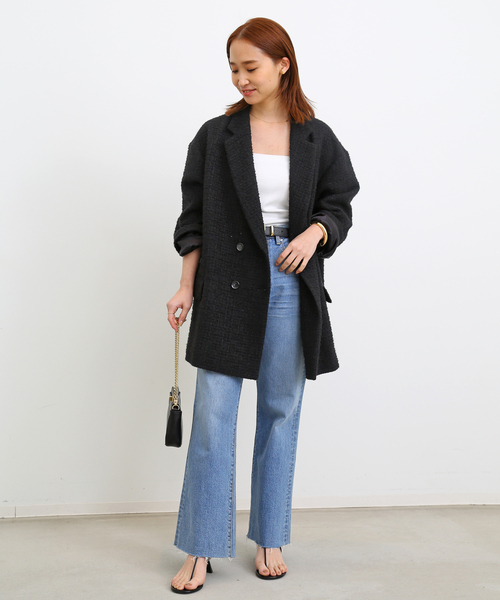 MUSE de Deuxieme Classe ツイードジャケット Oversized ツイード ジャケット（その他アウター）｜Deuxieme