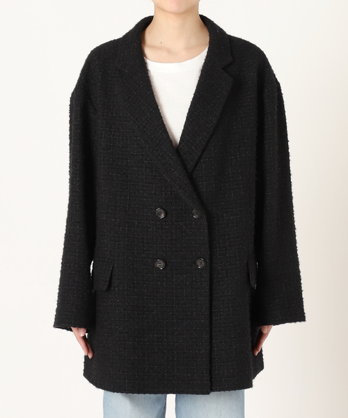 deuxieme classe Oversized ツイード ジャケット Oversized ツイード ジャケット（その他アウター）｜Deuxieme