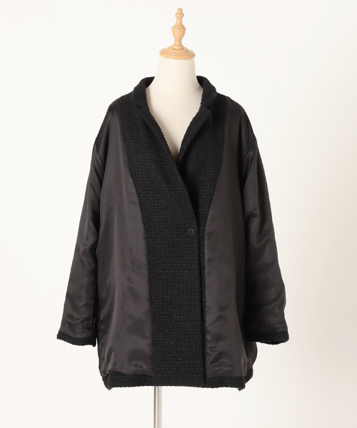 deuxieme classe Oversized ツイード ジャケット Oversized ツイード ジャケット（その他アウター）｜Deuxieme