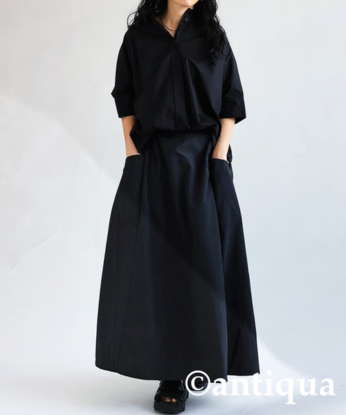 antiqua（アンティカ）の「フレアポケットスカート（スカート・レディース・ブラック・FREE）」の5枚目の写真