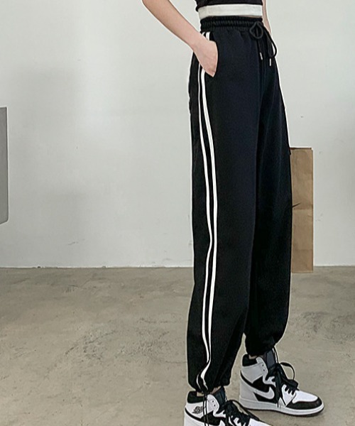 dream in the cradle（ドリームインザクレイドル）の「リラク・ジョグパンツ（スウェットパンツ・レディース・ブラック/ホワイト/グレー・FREE）」の6枚目の写真