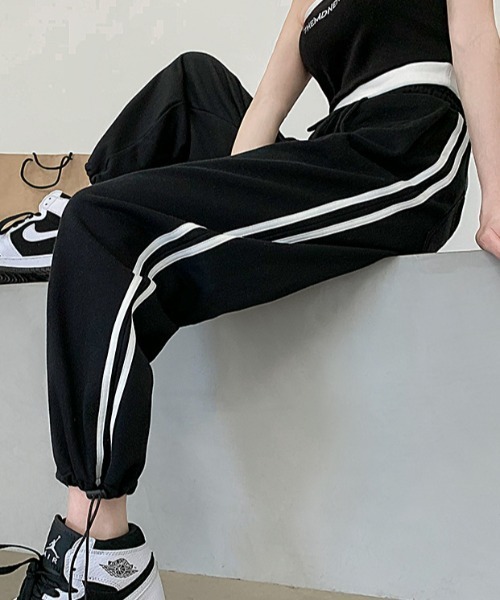 dream in the cradle（ドリームインザクレイドル）の「リラク・ジョグパンツ（スウェットパンツ・レディース・ブラック/ホワイト/グレー・FREE）」の7枚目の写真