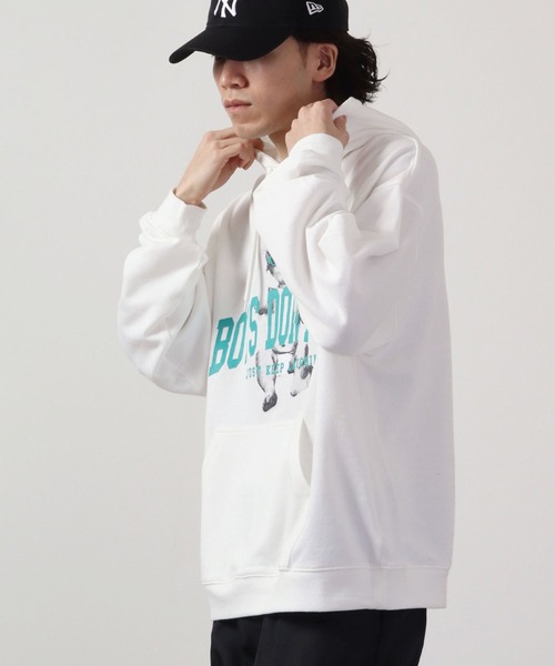 MODISH GAZE(モディシュガゼ)の「MODISH GAZE 裏毛 長袖 BIG プルパーカー BABY(パーカー・メンズ・オレンジ/ブラック/オフホワイト/ライトブルー/チャコール/杢グレー・L/M)」の22枚目の写真