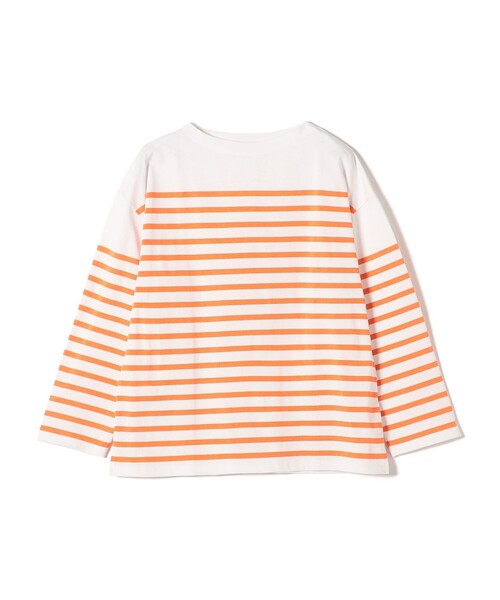 SHIPS Colors（シップス カラーズ）の「SHIPS Colors:〈洗濯機可能〉バスクボーダー オーバー TEE（Tシャツ/カットソー・レディース・オレンジ/グリーン/ブルー/グレー/ネイビー・ONE SIZE）」の5枚目の写真