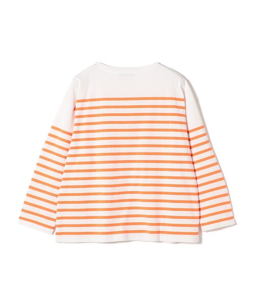 SHIPS Colors（シップス カラーズ）の「SHIPS Colors:〈洗濯機可能〉バスクボーダー オーバー TEE（Tシャツ/カットソー・レディース・オレンジ/グリーン/ブルー/グレー/ネイビー・ONE SIZE）」の7枚目の写真