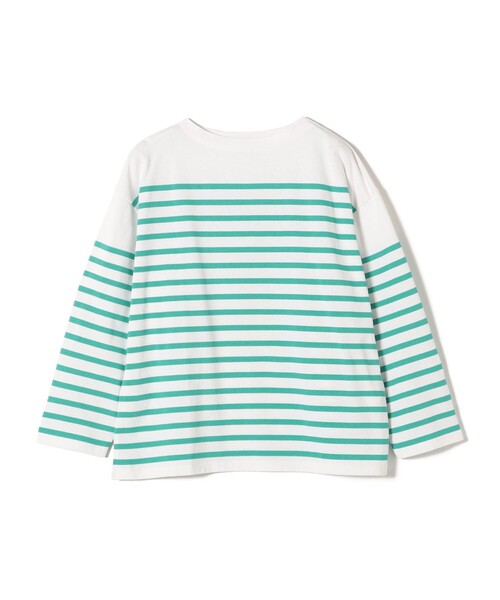SHIPS Colors（シップス カラーズ）の「SHIPS Colors:〈洗濯機可能〉バスクボーダー オーバー TEE（Tシャツ/カットソー・レディース・オレンジ/グリーン/ブルー/グレー/ネイビー・ONE SIZE）」の8枚目の写真