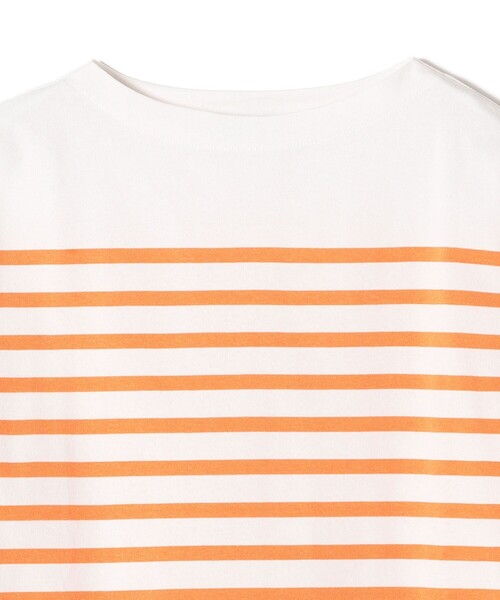 SHIPS Colors（シップス カラーズ）の「SHIPS Colors:〈洗濯機可能〉バスクボーダー オーバー TEE（Tシャツ/カットソー・レディース・オレンジ/グリーン/ブルー/グレー/ネイビー・ONE SIZE）」の11枚目の写真