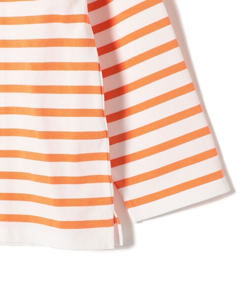 SHIPS Colors（シップス カラーズ）の「SHIPS Colors:〈洗濯機可能〉バスクボーダー オーバー TEE（Tシャツ/カットソー・レディース・オレンジ/グリーン/ブルー/グレー/ネイビー・ONE SIZE）」の12枚目の写真