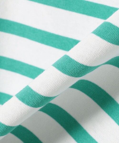 SHIPS Colors（シップス カラーズ）の「SHIPS Colors:〈洗濯機可能〉バスクボーダー オーバー TEE（Tシャツ/カットソー・レディース・オレンジ/グリーン/ブルー/グレー/ネイビー・ONE SIZE）」の15枚目の写真