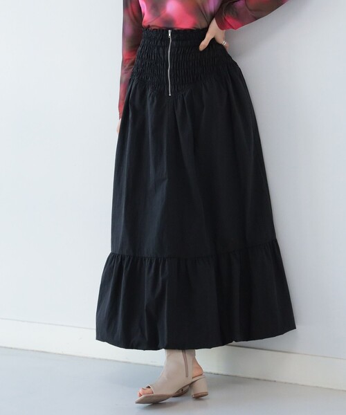 Ray BEAMS（レイビームス）の「Ray BEAMS / シャーリング バルーン スカート（スカート・レディース・オフホワイト/ブラック・0/1）」の21枚目の写真