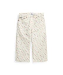 POLO RALPH LAUREN CHILDRENSWEAR（ポロ ラルフ ローレン チルドレンズウェア）の「フローラル クロップド ワイドレッグ ジーンズ（デニムパンツ・キッズ）」