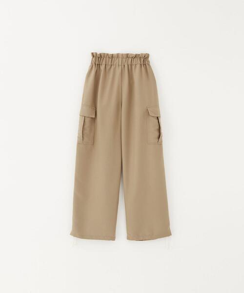 CITEN（シテン）の「＜CITEN＞ウエストイージー カーゴパンツ（カーゴパンツ・レディース・ベージュ/ブラック・S/M）」の4枚目の写真