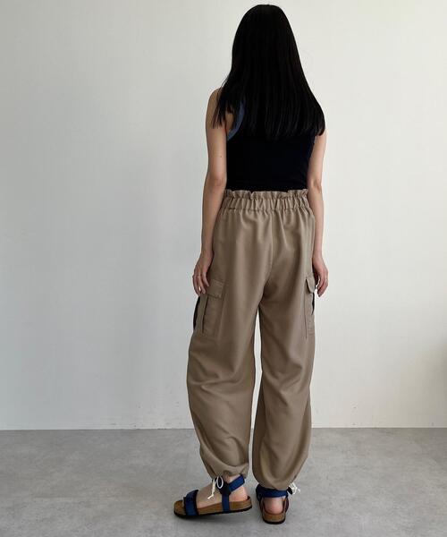 CITEN（シテン）の「＜CITEN＞ウエストイージー カーゴパンツ（カーゴパンツ・レディース・ベージュ/ブラック・S/M）」の18枚目の写真